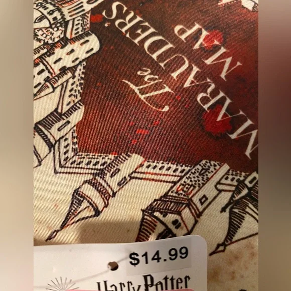 2/$15 NWT Harry Potter Marauders Map Book Sleeve - Picture 3 of 4